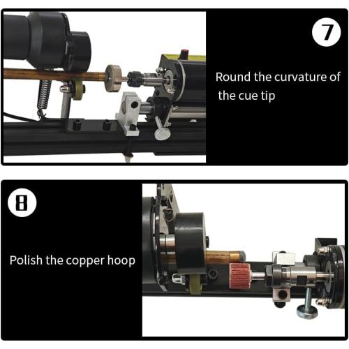 Pool cue lathe,Cue tip shaper,Pool cue repair kit,pool cue lathe machine,Cue Tip Repair Machine - Billiard Cue Shaper Tool,7 in 1 Billiard Cue Stick Repairer, Cue Shaft Cleaning & Maintenance