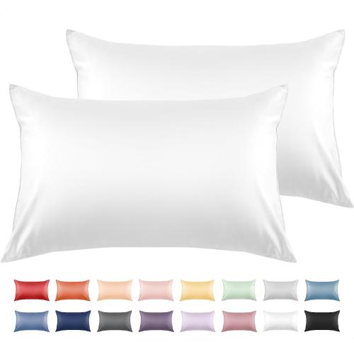 Warmstar 100% Cotton Toddler Pillowcase Set of 2, 600 Thread Count 13x18 Toddler Pillowcases Soft & Breathable, Cotton Travel Pillow Case Cover 13x 18 with Envelope Closure,White