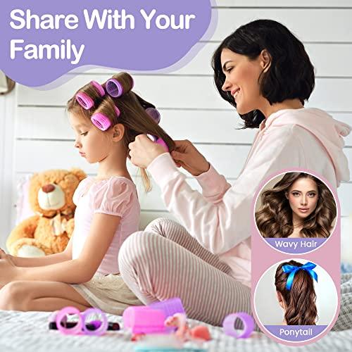 33 Piece Hair Rollers set, Self Grip Hair Rollers for Long Medium Short Hair, ELASO Large Medium Hair Curler （22 Rollers   10 Stainless steel Clip  1 Storage Bag）