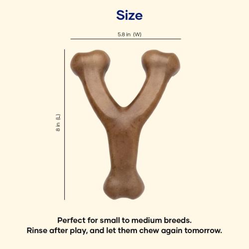 Wishbone – Bacon Flavored Dog Chew Toy | Durable, Long-Lasting, Teeth Cleaning | Safe for Heavy Chewers