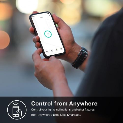 Kasa Smart Switch 2-Gang HS200-2, Single Pole,Neutral Wire Required, 2.4GHz Wi-Fi Light Switch Compatible with Alexa and Google Home, UL Certified, No Hub Required, White (no test)