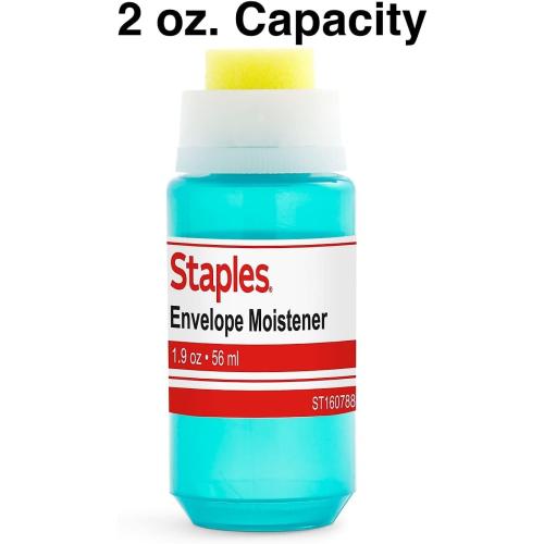 Staples 2 oz. Envelope Moistener, Blue, 4/Pack (ST160788-CCVS)