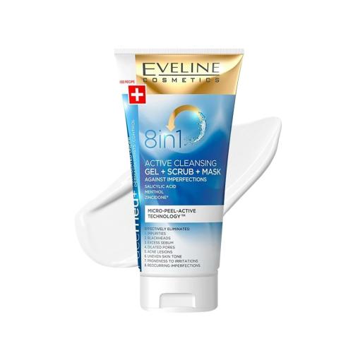 EVELINE COSMETICS 8-in-1 Deep Cleansing Active Gel for the Unevenness Facemed   150 ml