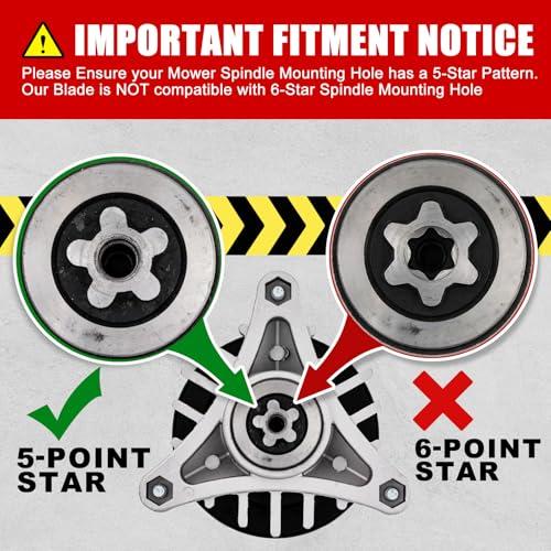 Grasscool 138971 42 inch Deck Craftsman Mower Blades Replacement Bagging