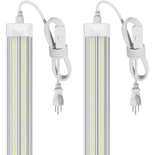 Led Shop Light, Super Bright 40W 5600lm 5000k Shop Light are 5 Times Brighter Than Cabinet Lights, Linkable 2ft Led Lights Fixture for Cabinet Garage Workbench 2-Pack