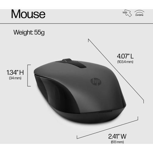 HP 330 Wireless Keyboard and Mouse Combo - 2.4 Ghz Wireless USB Receiver - Chiclet Keys, 12 Keyboard Shortcuts - 1600 DPI Multi-Surface Mouse - LED Num Lock, Caps Lock, Scroll Lock (2V9E6AA)