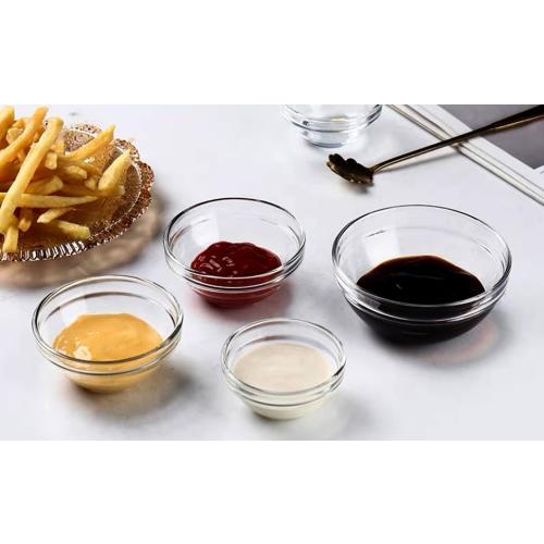 Mini Bowls 4 Inch Glass Bowls for Kitchen Prep, Dessert, Dips, and Candy Dishes ,4oz Stackable Dishware safe ,Set of 16 (combination)