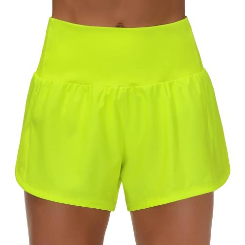 Size S...THE GYM PEOPLE Womens High Waisted Running Shorts Quick Dry Athletic Workout Shorts with Mesh Liner Zipper Pockets