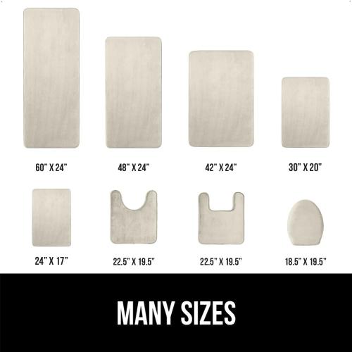 GORILLA GRIP Memory Foam Bath Rugs, Soft Absorbent Velvet Bathroom Mats, Durable Dots on Underside, Machine Washable Bathmat, Carpet Rug Room Decor for Shower Floor,  Mat, Champagne