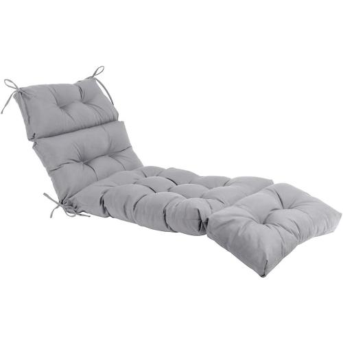 Outdoor Chaise Lounge Cushion 74x22x4 Inch, Waterproof Weather Resistant Replacement Pad for Patio Pool Furniture, dark grey