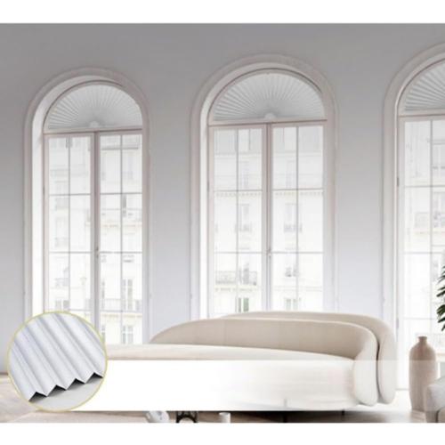 Arch Window Shade Half Moon Circle Light Filtering No Drill Pleated Blinds