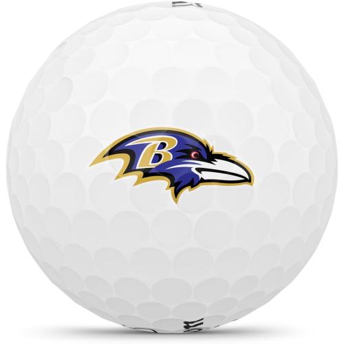 WILSON 2025 Duo Soft NFL Golf Ball - 12 Balls, White,  Baltimore Ravens