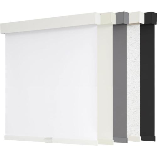 Size 32x 72 Color White AOSKY Blackout Roller Shades Cordless Blinds for Windows, Free-Stop Shades with Valance, Thermal Insulated Fabric, UV Protection, Natural Woven Blinds for Home and Office (32 W x 72 H, White)