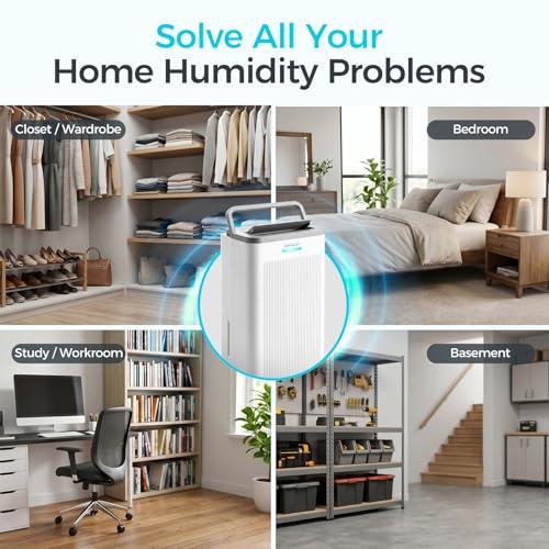 1500 Sq.Ft Dehumidifier, Max 32 Pint Quiet Dehumidifier