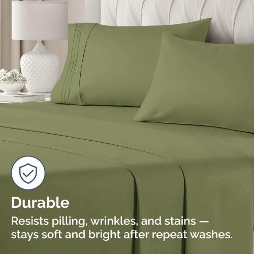 Queen Pillow Cases Set of 2 - Ultra Soft Hotel Quality Pillowcase Covers - Comfy, Cozy & Wrinkle Free - Shrink, Stain & Fade Resistant - Machine Washable Pillow Protectors - 2 Piece Set - Sage Green