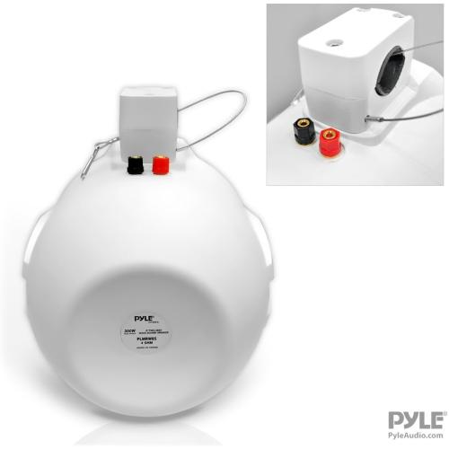 Pyle Waterproof Marine Wakeboard Tower Speakers - 8in Dual Subwoofer Speaker Set and 1” Tweeter with 300 Watt Power - 2-way Boat Audio Stereo System with Mounting Bracket - 1 Pair - Pyle PLMRW85