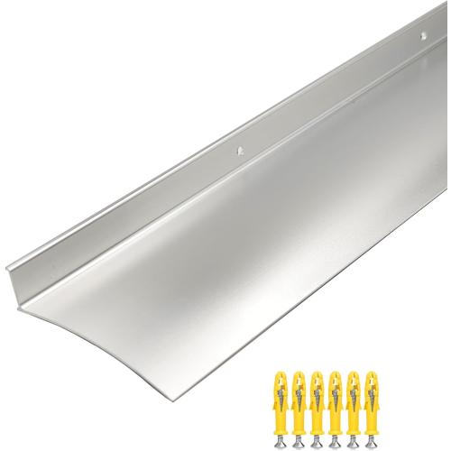 Aluminum Door Rain Drip Guard,Drip Edge for Exterior Doors Window Top | 5.12 W 55.1 L Drip Cap,Rain Diverter,Flashing,Deflector Over Door Silver