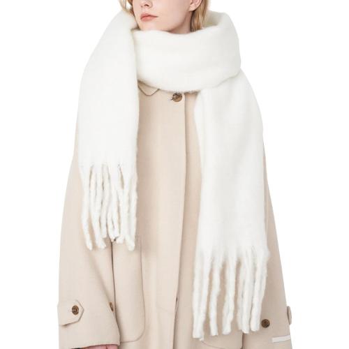 White Big Scarf Oversized Soft Fall Winter Thick Scarf Warm Shawl