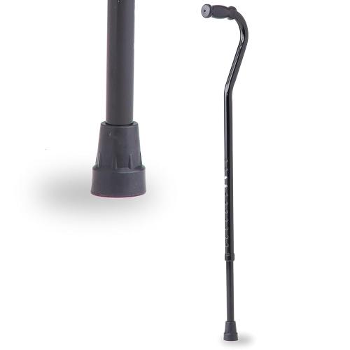 Medline Tall Steel Bariatric Offset Handle Cane, Adjustable Height 37–48, 500 lb Weight Capacity, for Adults & Elderly with Foot & Leg Injuries, Walking, Mobility - Cane Weighs 4 lbs