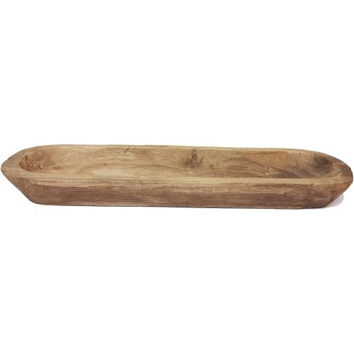 Wooden Dough Bowls for Decor, Vintage Wooden Bowl Hand Carved Home Decor for Dining Table Center, Living Room, Kitchen Decor. (20in Brown)