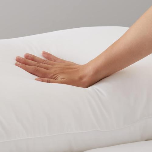 26x20 White 2 Pack Amazon Basics Down Alternative Pillow for Back Side Sleepers, Medium Density, Standard Size