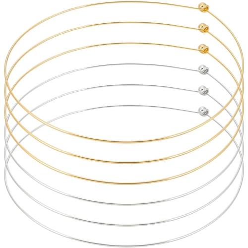 UNICRAFTALE 6Pcs Wire Wrap Collars Necklaces Metal Plain Chocers Collar Necklace Open Choker Necklaces for Women Open Choker Necklace Gifts
