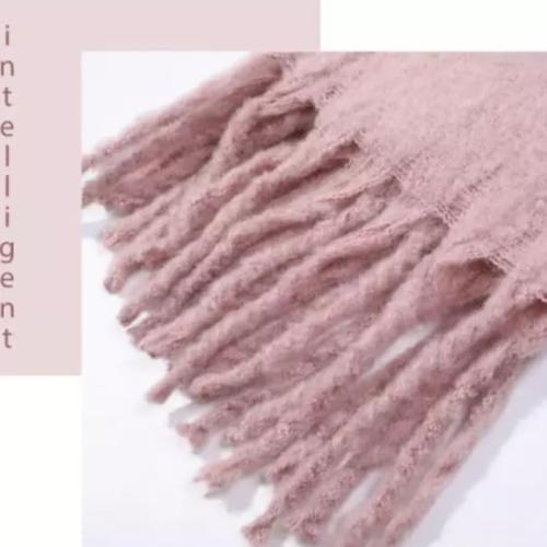 HEAVYSEVEN Large Long Soft Thick Mohair Wool Shawl Scarf Winter Warm Luxury Wrap scarves