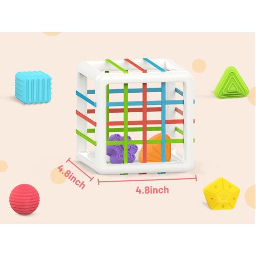 MINGKIDS Montessori Toys for 1 Year Old, 6 Pc Multi Sensory Shape, Toddler Developmental Learning Birthday Gifts, Baby Toys 12 Month