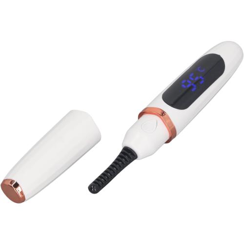 Heated Eyelash Curlers, USB Rechargeable Long Lasting with LED Temp Display Electric Lash Curling Wand with LED Display for 24h Long Lasting Curling