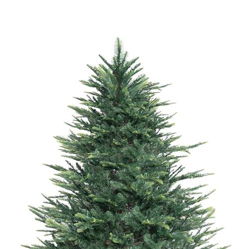 Naomi Home 7 5ft Nordic Christmas Tree with Lights Realistic Charming Christmas Tree Prelit with 1266 Branch Tips 700 Warm Lights and Metal Stand Aritificial