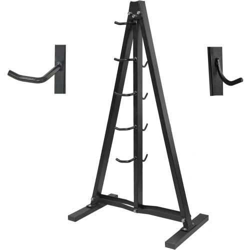 Wall Mounted Lat Pull Down Bar Organizer with Hooks, Home Gym Storage Rack for Lat Pulldown Attachments, Cable Attachments Rack for Gym Accessories