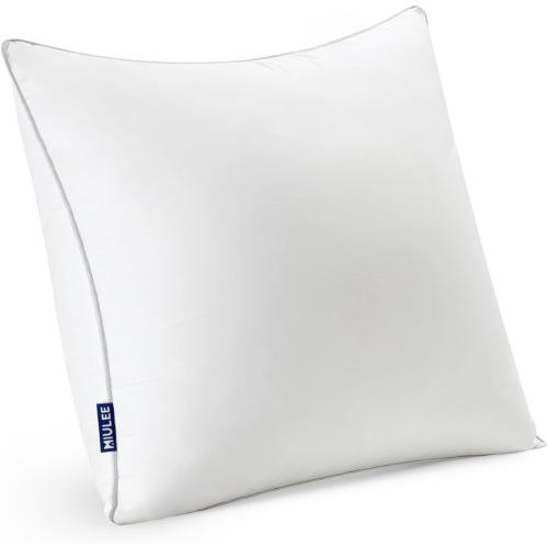 MIULEE 28x28 Euro Pillow Insert -Decorative Throw Pillow with 100% Cotton Cover Square for Sofa Couch