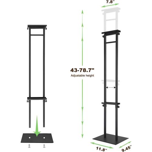 Black Pedestal Poster Sign Stand for Display, Adjustable Height Up to 80 Inchs, Heavy Duty Banner Double Sided Sign Holder for Board & Foam