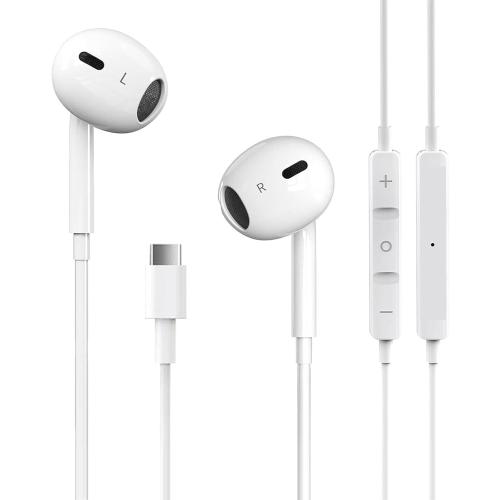 USB C Headphones for iPhone 17/16/15 Pro Max Plus Type C Earphones with Microphone & Remote Noise Cancelling Earbuds for iPhone 17/16/15 Pro, iPad, Galaxy S23/S22/S21/S20/Ultra Note 10/20