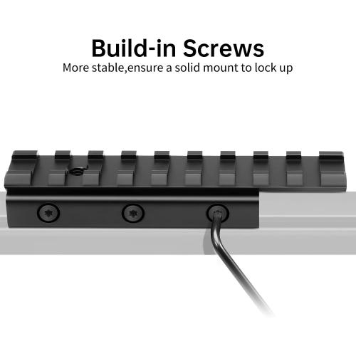 11mm Dovetail to 21mm Upgraded Build-in Locking Screws Picatinny Rail Low Profile Scope Mount Converter Base 3/8 to 7/8 Converter