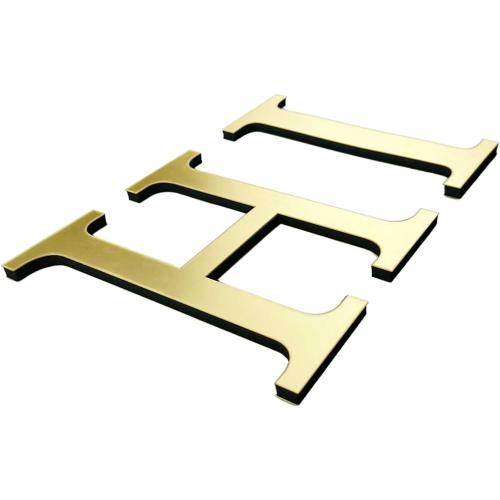 Large 3D Raised Letter Wall Stickers, 20cm 7.87inch Acrylic Alphabet Decals, Self-Adhesive Home Decor Letters for Living Room, Bedroom, Office, DIY, Light Gold (W, Light Gold)