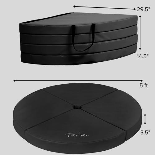 Pole Tribe Pole Dance Mats, 3.6 Thick, 5ft Wide Pole Crash Mats, Specialized Fall Safety Padding Made for Pole