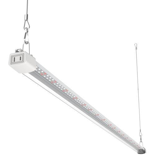 LED Grow Light 4FT Full Spectrum Compact Linkable Lighting Fixture for Indoor Greenhouse Year Round Plant Seedlings, Essential Grow Slim Hanging Suspended Strip