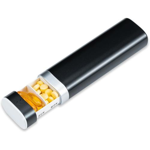 Weekly Pill Organizer 7 Day, Daily Pill Box, Travel Pill Case, Cute Pill Holder, Drawer-Shaped Medicine Box to Hold Vitamins, Medicines, Supplements, Pills Organizer(Black)