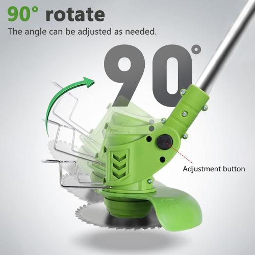 Cordless Grass Trimmer Lawn Mower, BONSBOR Electric Handheld String Strimmer Powered by 18V Lithium-ion Battery, 2 Battery, 2 Blades, 1000W Motor (Lawn Mower)