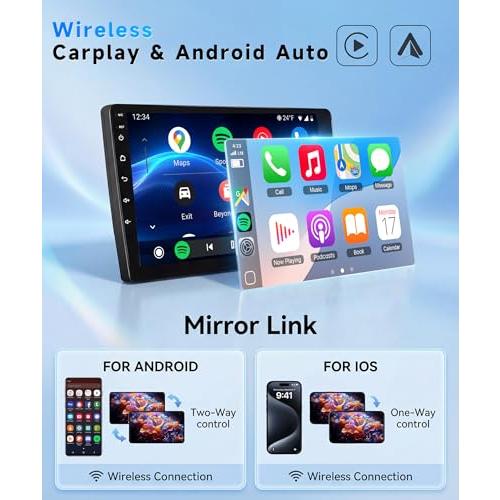 Qualcomm Octa-Core 4G 64G Car Radio Stereo for Toyota Prius 2010-2015(with JBL), Upriding 9-Inch 1280P QLED Touchscreen Radio with Wireless Carplay Android Auto DSP BT5.1 GPS 5GWifi SWC Backup Camera