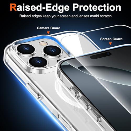 for iPhone 16 Pro Case with Screen Protector Clear