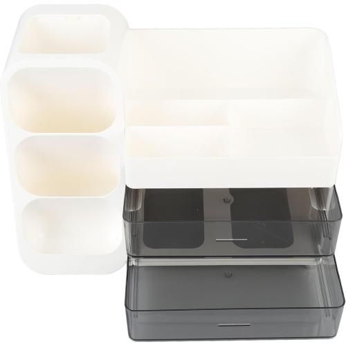 Cosmetic Display Case, Multi Compartment Skincare Storage Box Large Capacity Multi Layer Skincare Organizer for Lipsticks Skincare Makeup Tools