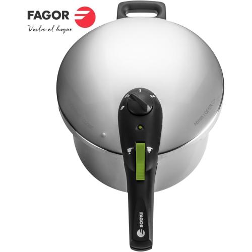 Fagor Rapid Xpress Pressure Cooker 6 Litres, Induction, Express Super Fast, Stainless Steel 18/10, All Types of Cookers, Thermo Diffuser Bottom, 2 Pressure Levels, 5 Safety Systems