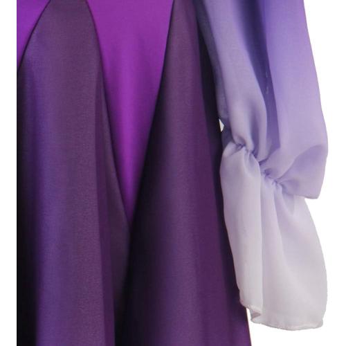 Women's Ballroom Dance Dress Splicing Performance Long Sleeve purple ? Modern Dance Competition Costumes large