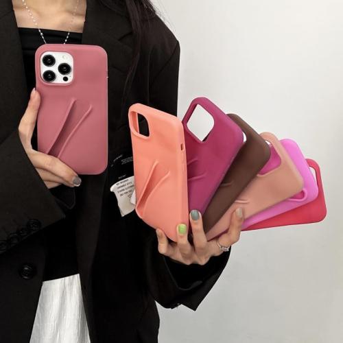 Soft Touch Silicone Lip Gloss Phone Case for iPhone 17 Pro Max, Minimalist Matte Design, Shockproof & Anti-Fingerprint Cover (Gray)