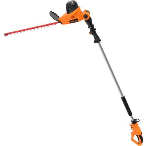 Size 18 Color Orange GARCARE Electric Hedge Trimmer Corded with Extension Pole 18 Inch Dual-Action Laser Blade Bush Trimmer 600W, 4.8 Amp Garden Trimmers