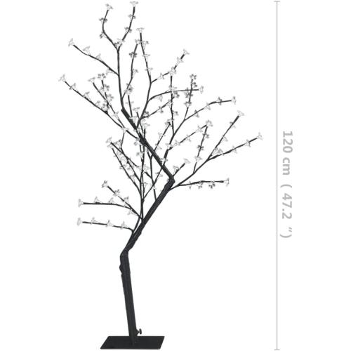 47.2 128 LEDs Cherry Blossom Christmas Tree Warm White Light, Decorate Home Garden, Spring, Summer, Wedding, Birthday, Christmas Holiday, Party, for Indoor and Outdoor Use