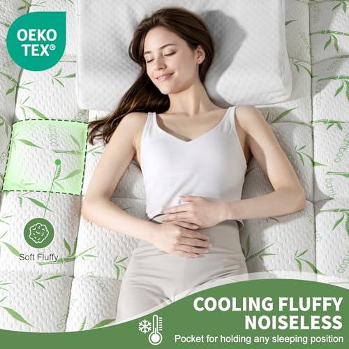 3 Inch Breathable Mattress Topper - 1500GSM 3D 7D Down Alternative Fill,Viscose Made from,Cooling Firm Pillow Top Mattress Pad (Full,54x75)