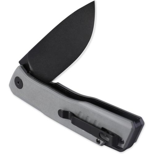 Petrified fish PFB02 Loco Pocket Knife, 3.70 D2 Satin Blade Camping Knife, 5.29oz G10 Handle Flipper Liner lock Folding knife for EDC (Green Satin)